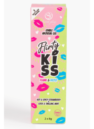 Gels pour Sexe Oral Fraise & Menthe  Flirty Kiss 2×8 gr Secret Play